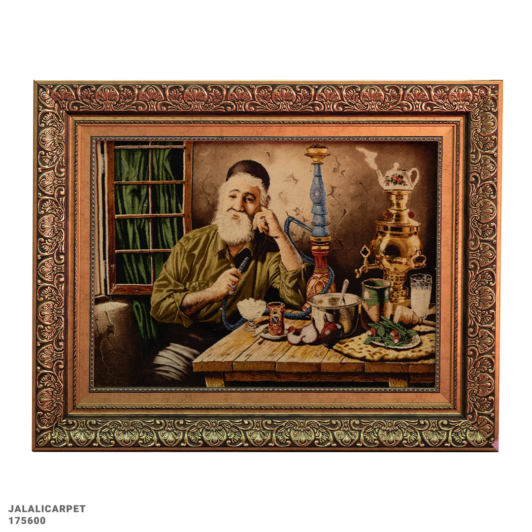 تابلوفرش پیرمرد قهوه چی 50 رج
