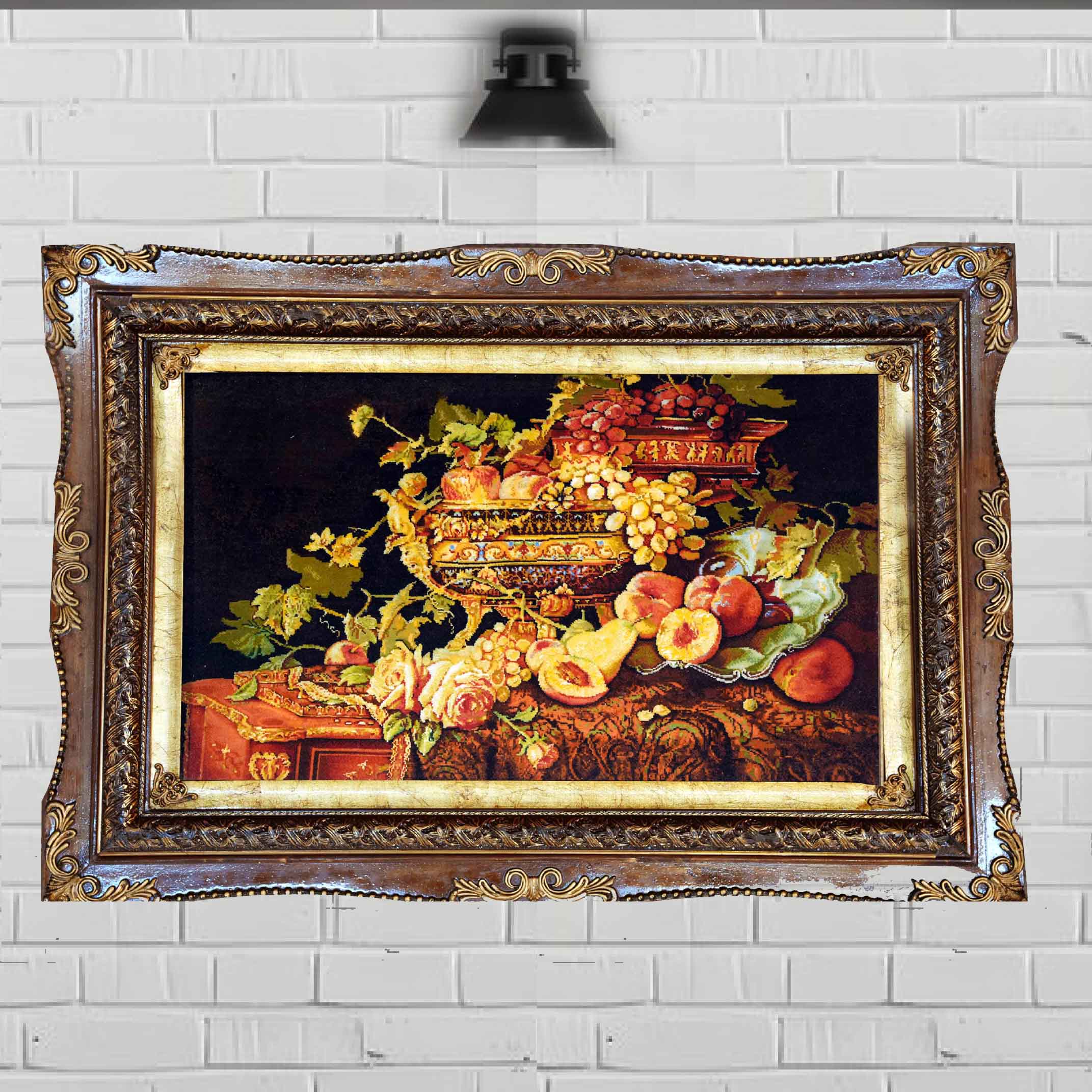 تابلوفرش گل و میوه 50 رج