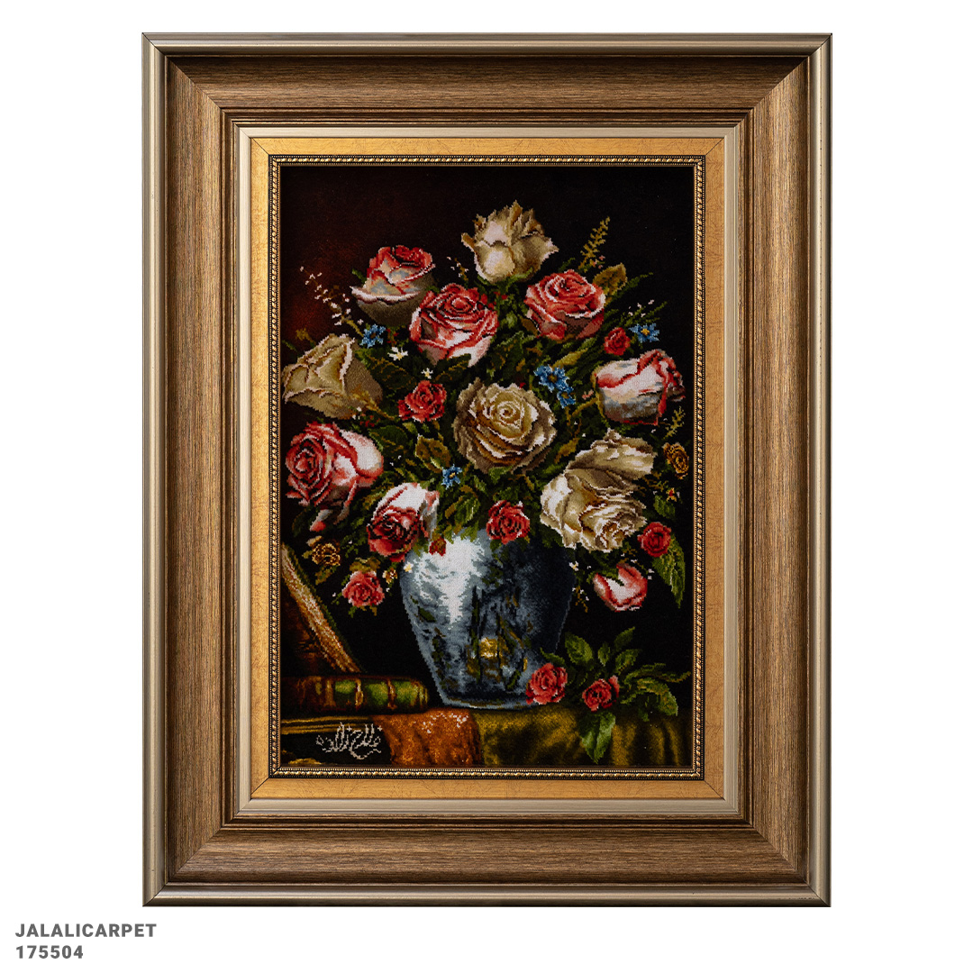 تابلوفرش گلدان شیشه ای 50 رج