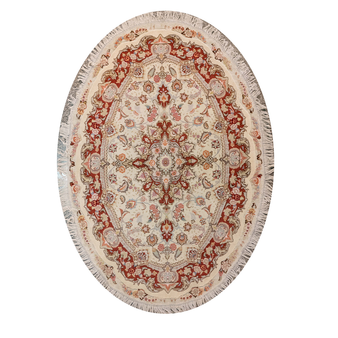 قالیچه بیضی 1.5 * 2 بنام 50 رج