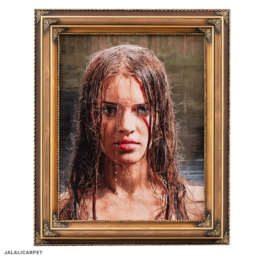 تابلوفرش دختر باران 50 رج