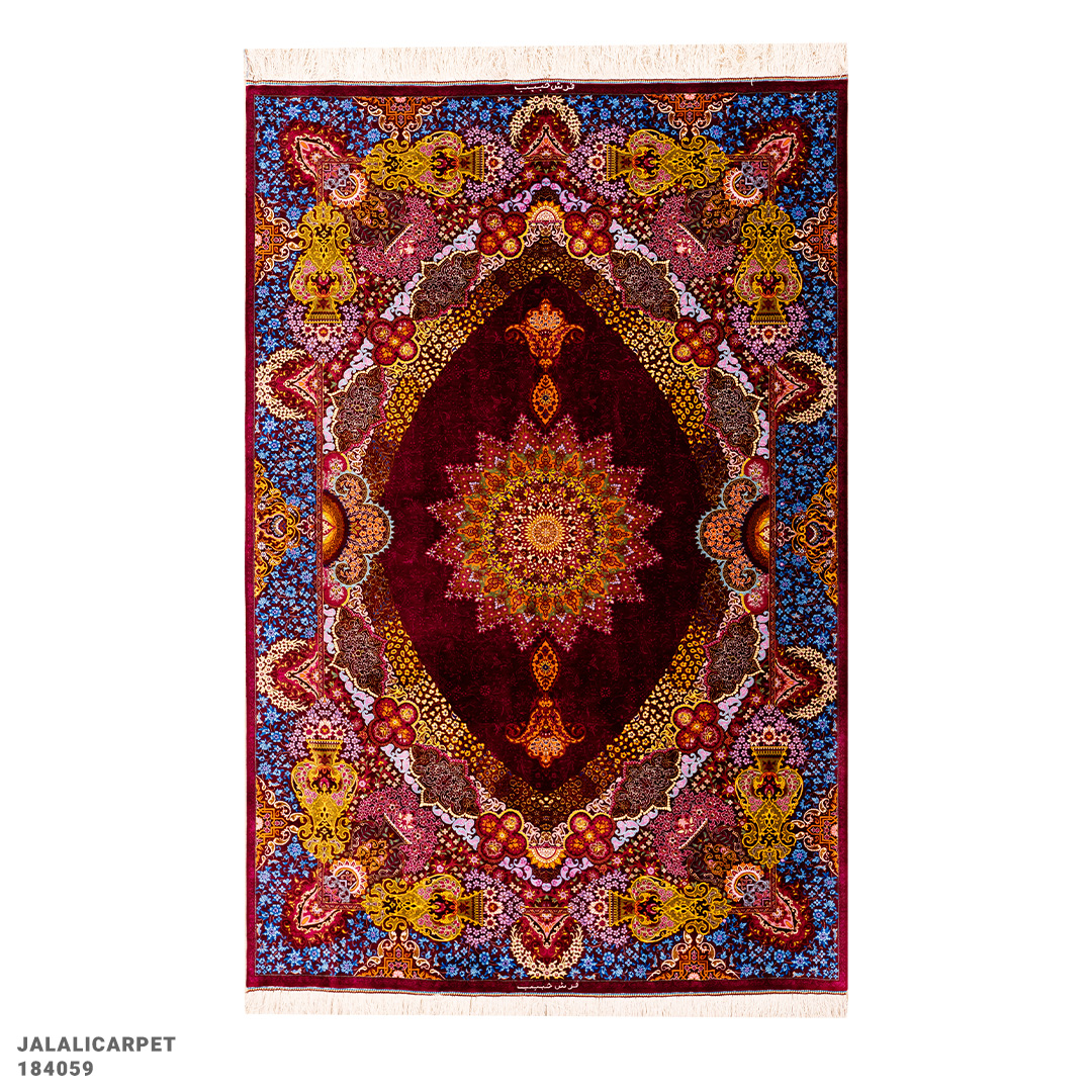 قالیچه تمام ابریشم 80 رج