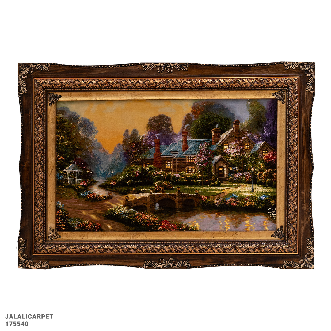 تابلوفرش منظره ویلا 50 رج