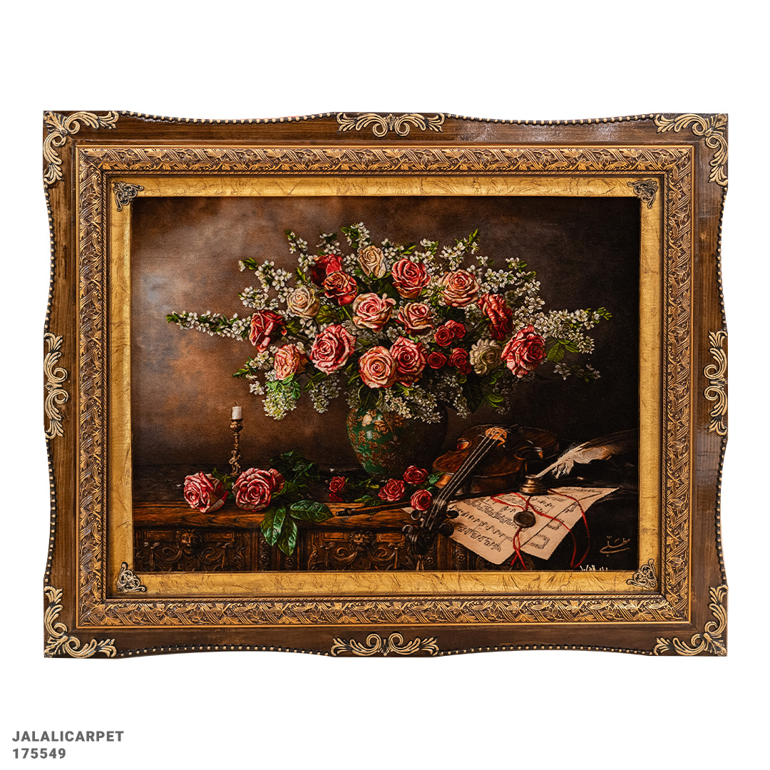 تابلوفرش گل 50 رج