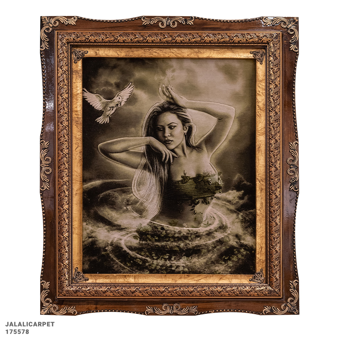 تابلوفرش دختر خیال 50 رج