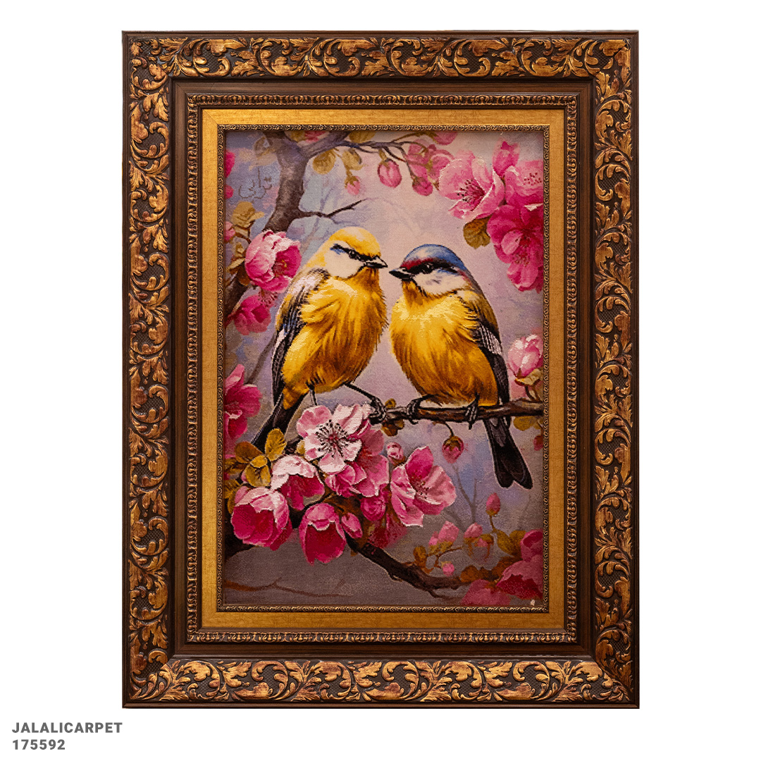 تابلوفرش پرندگان زیبا 50 رج