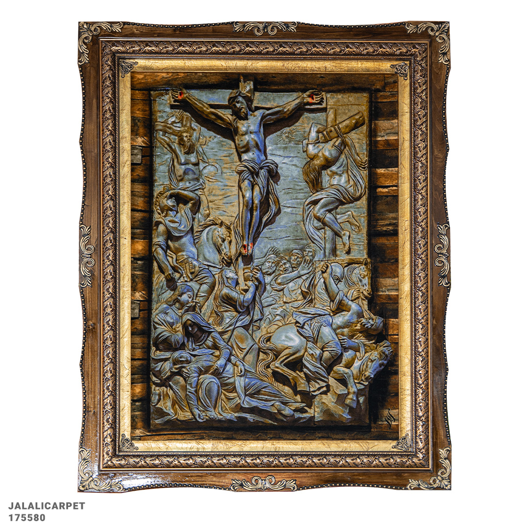 تابلو فرش صلیب حضرت عیسی 50 رج