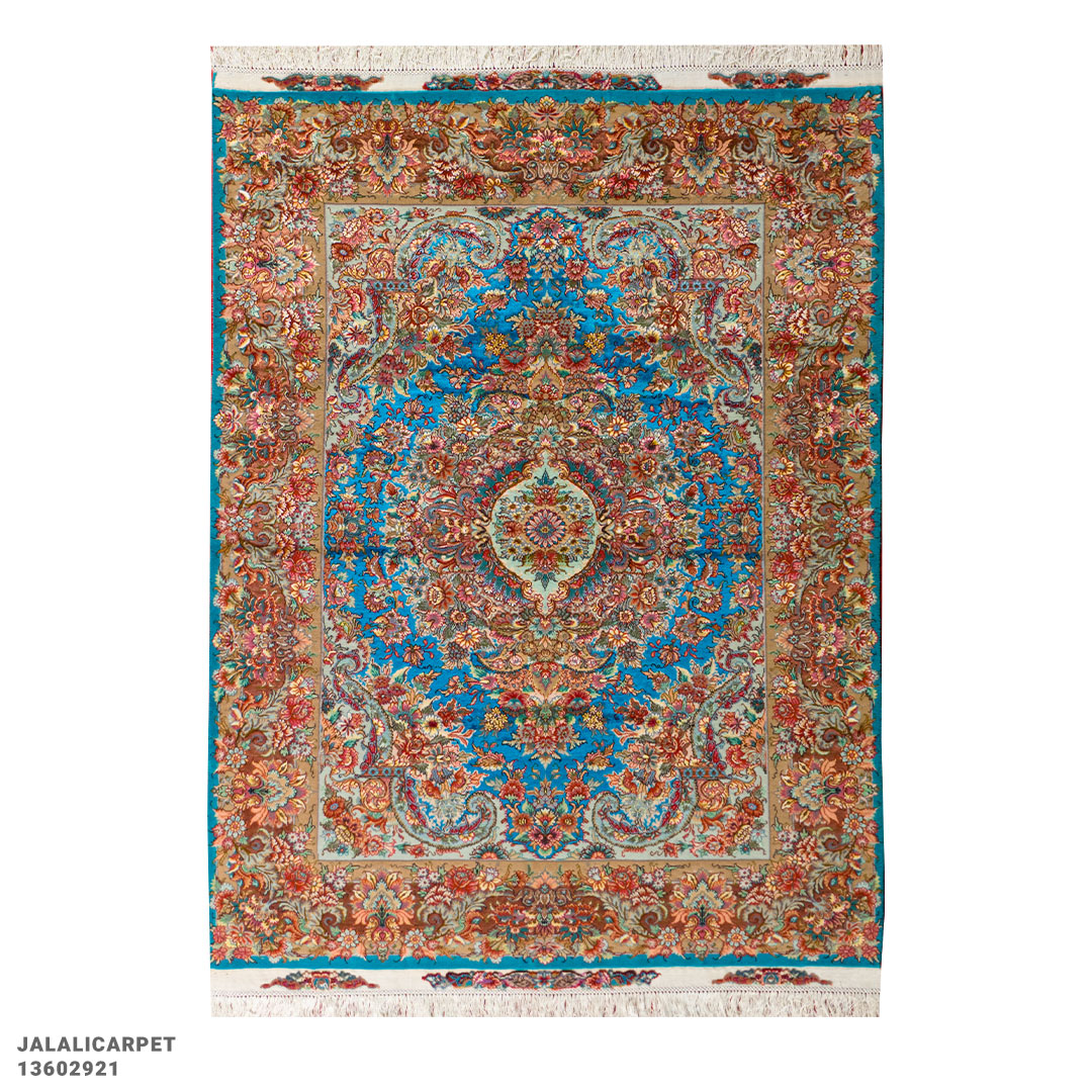 قالیچه خطیبی کف ابریشم 55 رج