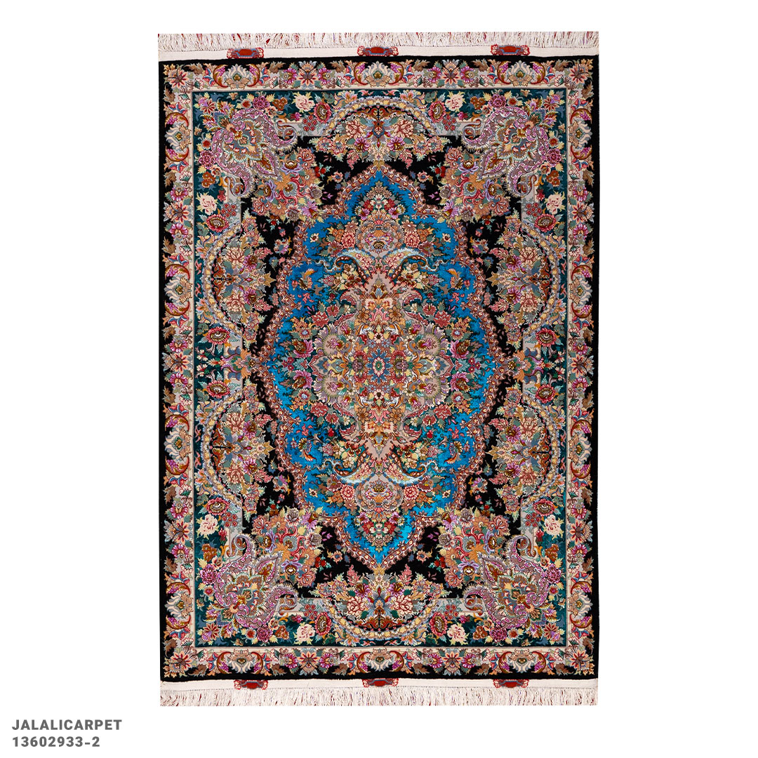 قالیچه خطیبی کف ابریشم 55 رج